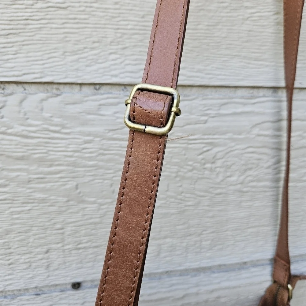 Born brown leather studded crossbody bag - Picture 5 of 12